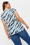 Dorothy Perkins Curve Roll Sleeve Jersey T-shirt Zebra thumbnail 3