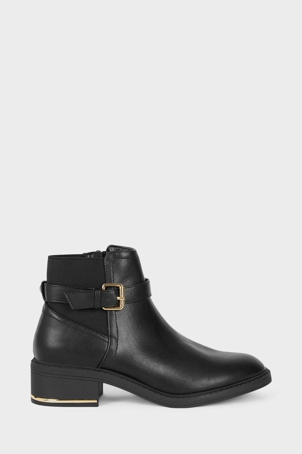 Ankle boots on sale with buckle detail