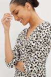 Dorothy Perkins Ivory Leopard Print Soft Touch Midi Dress thumbnail 4