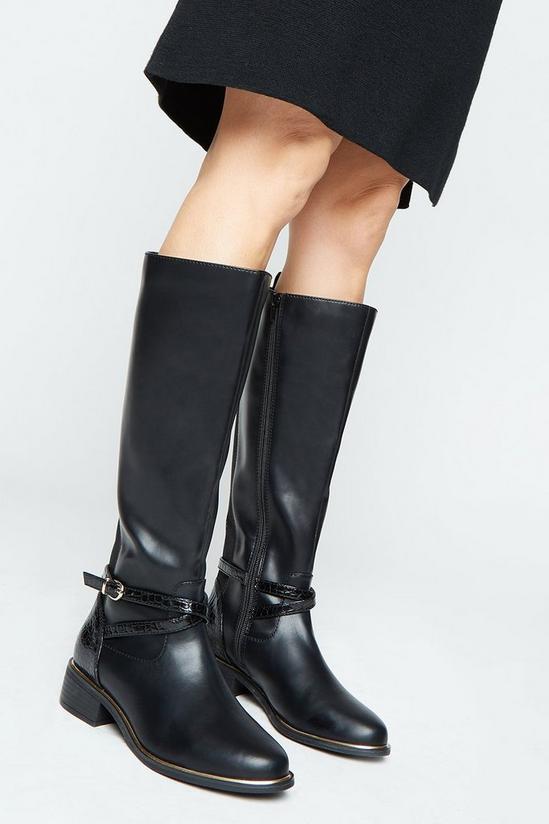 Dorothy Perkins Wide Fit Kennedy Ankle Strap Knee High Boots 2