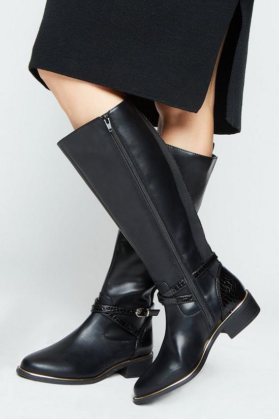 Dorothy Perkins Wide Fit Kennedy Ankle Strap Knee High Boots 3