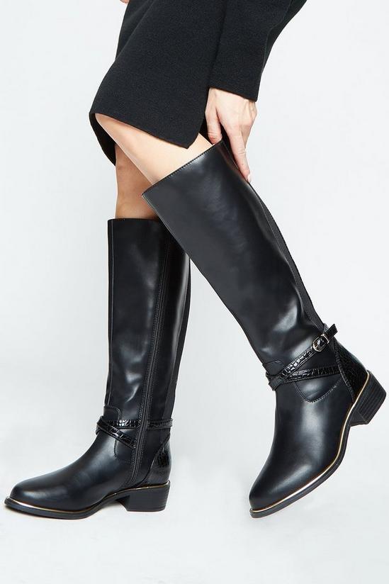 Dorothy Perkins Wide Fit Kennedy Ankle Strap Knee High Boots 4