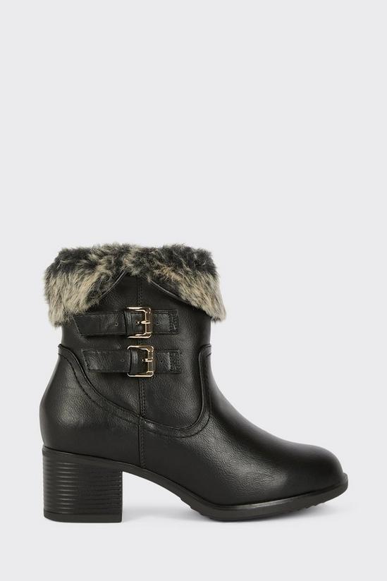 Dorothy Perkins Comfort Wide Fit Marthie Faux Fur Ankle Boots 2