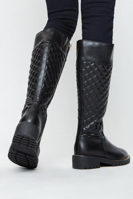 Dorothy Perkins Comfort Wide Fit Kinsley Quilted High Leg Boot 3