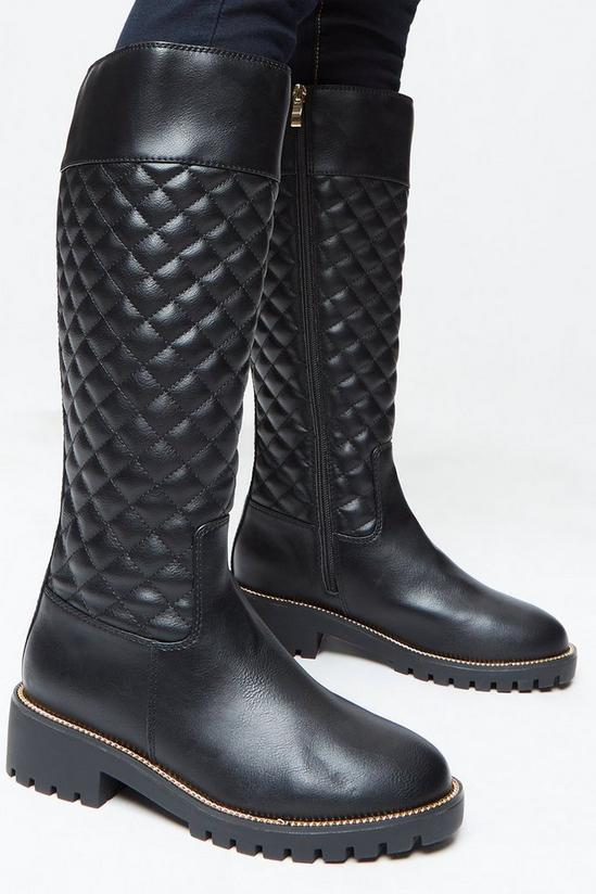 Dorothy Perkins Comfort Wide Fit Kinsley Quilted High Leg Boot 4