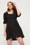 Dorothy Perkins Tall Black Shirred Mini Dress thumbnail 2