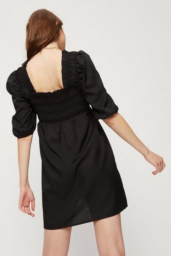Dorothy Perkins Tall Black Shirred Mini Dress 3