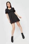 Dorothy Perkins Petite Black Shirred Mini Dress thumbnail 2