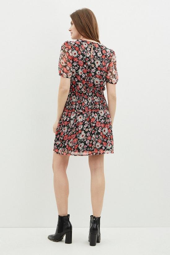 Dorothy Perkins Tall Floral Shirred Waist Mini Dress 3