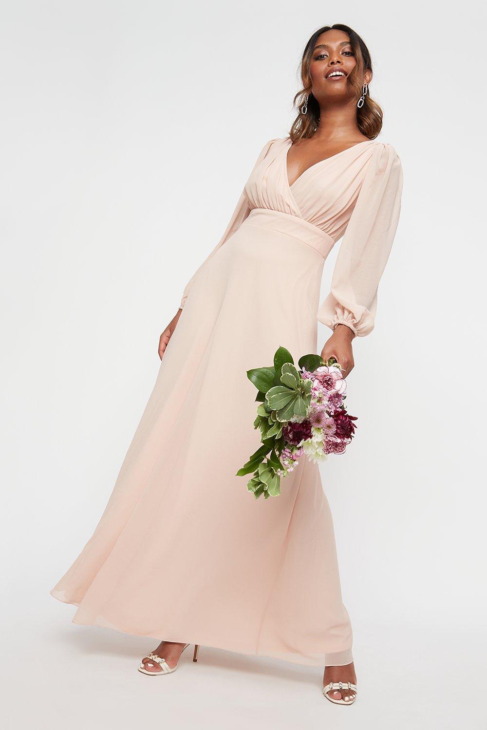 Dorothy perkins store blush bridesmaid dress