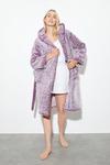 Dorothy Perkins Ombre Mulberry Fluffy Robe thumbnail 2