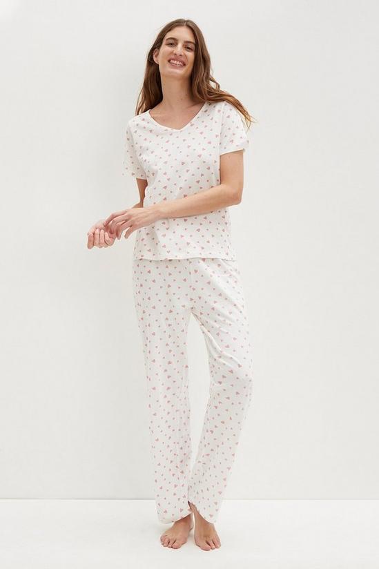 Dorothy Perkins Short Sleeve Heart Pyjama Set 2