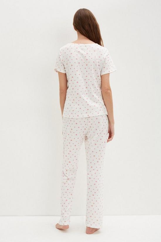 Dorothy Perkins Short Sleeve Heart Pyjama Set 3