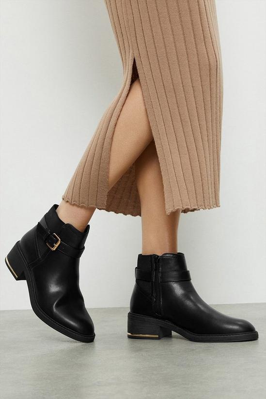 Dorothy Perkins Wide Fit Milly Buckle Detail Ankle Boots 1