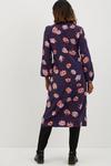 Dorothy Perkins Pink & Navy Floral Shirt Dress Midi thumbnail 3