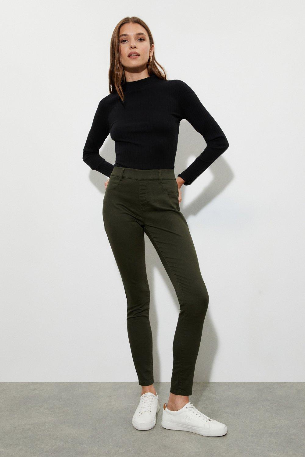 Khaki jeggings deals