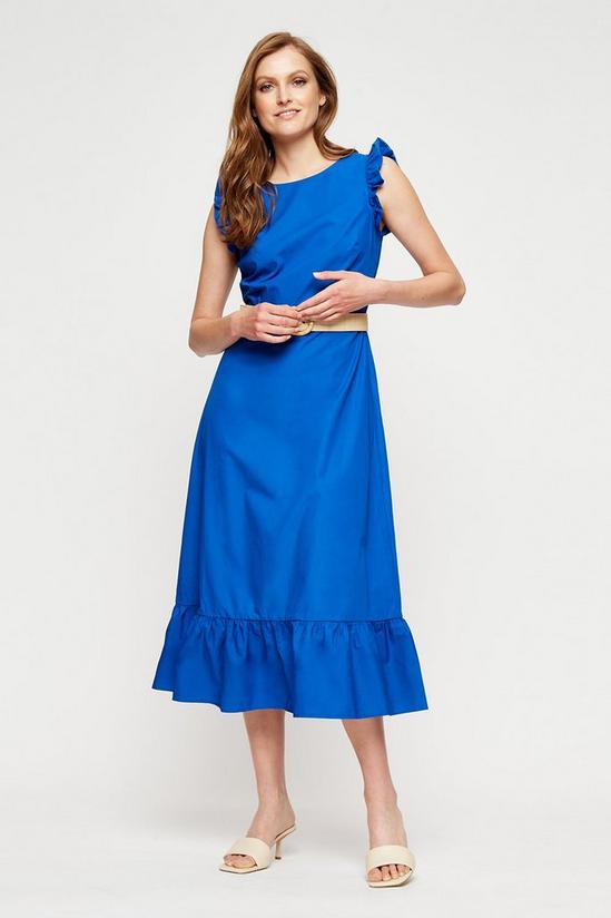Dorothy Perkins Blue Frill Midi Dress 2