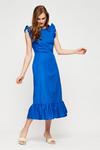 Dorothy Perkins Blue Frill Midi Dress thumbnail 4