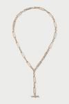 Dorothy Perkins Gold Oval Chain T Bar Necklace thumbnail 1