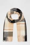 Dorothy Perkins Neutral And Black Large Scale Check Scarf thumbnail 2