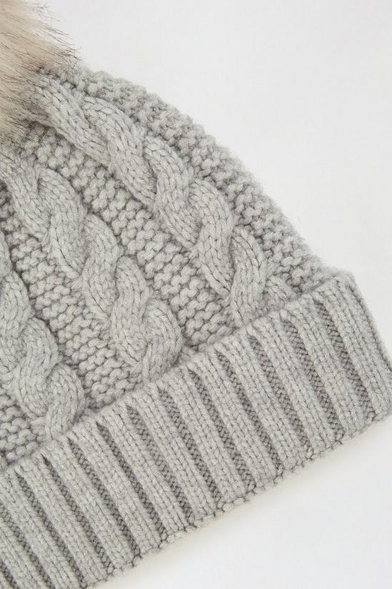 Dorothy Perkins Cable Knit Pom Hat 3