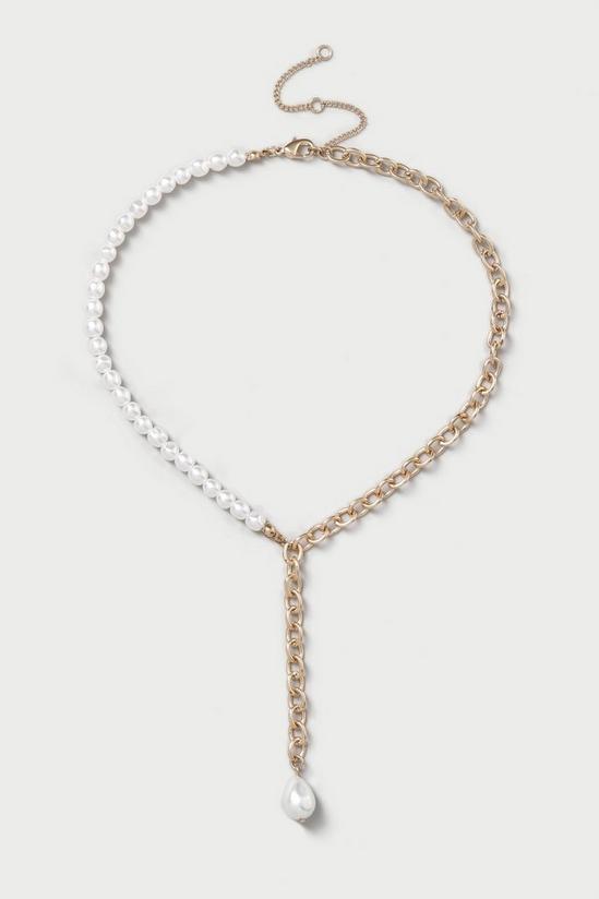 Dorothy Perkins Gold Pearl Necklace 1
