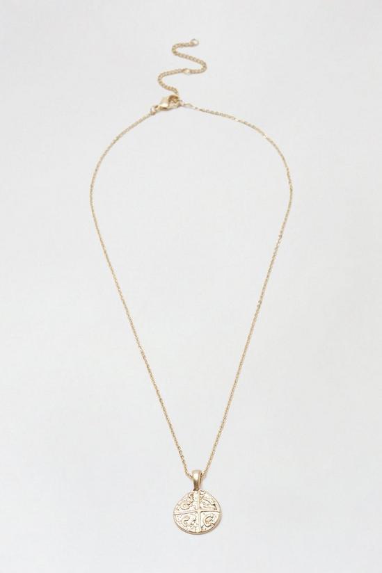 Dorothy Perkins Gold Coin Ditsy Chain Necklace 1