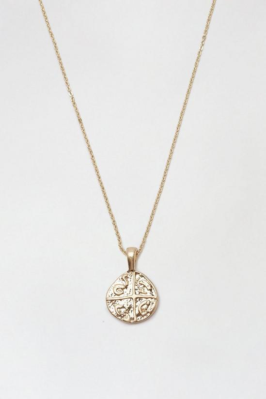 Dorothy Perkins Gold Coin Ditsy Chain Necklace 3
