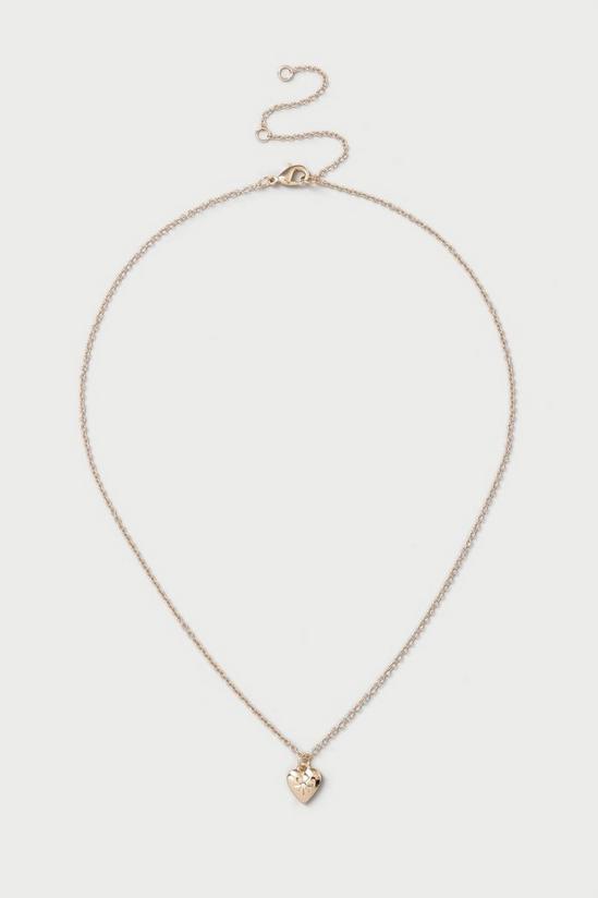 Dorothy Perkins Gold Fine Heart Ditsy Necklace 1