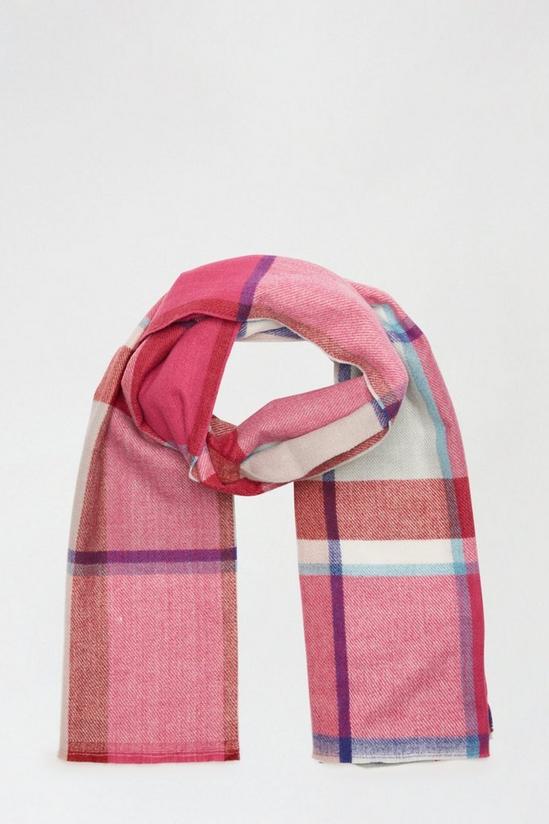 Dorothy Perkins Hot Pink And Blue Check Scarf 2