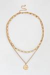 Dorothy Perkins Gold Coin Multi Row Necklace thumbnail 1