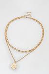 Dorothy Perkins Gold Coin Multi Row Necklace thumbnail 2