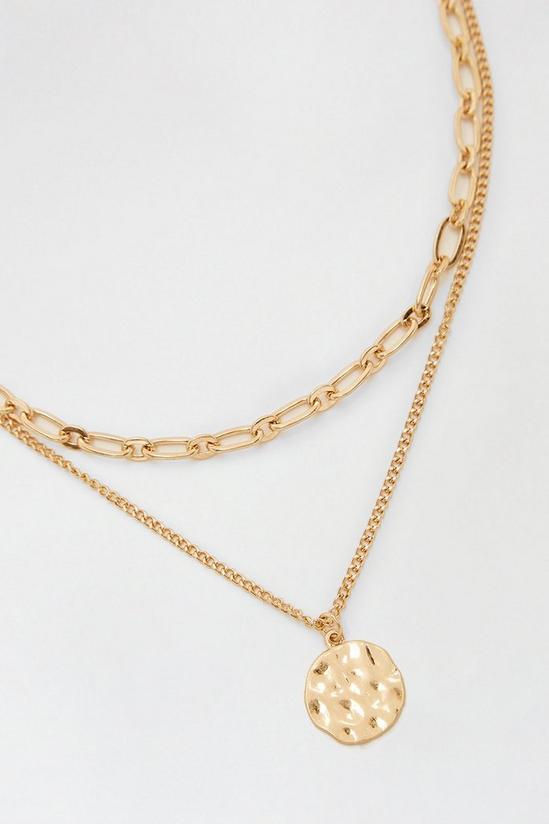 Dorothy Perkins Gold Coin Multi Row Necklace 3
