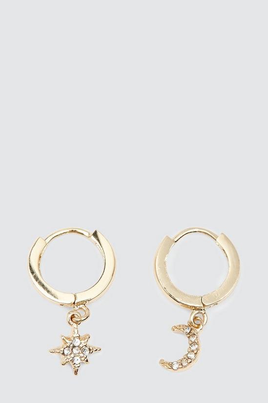 Dorothy Perkins Gold Moon And Star Drop Earrings 2
