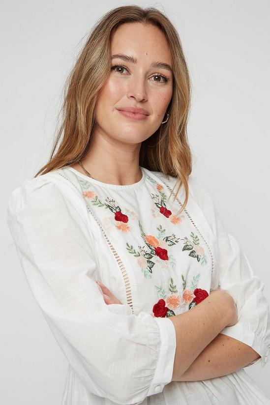 Dorothy Perkins Embroidered Volume Sleeve Blouse 4