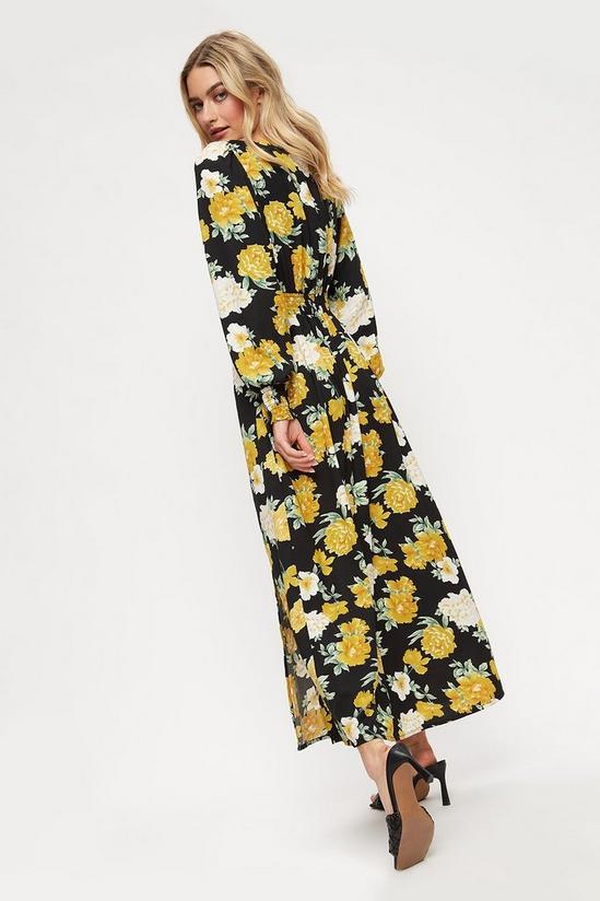 Dorothy Perkins Yellow Cream Floral Midi Dress 3