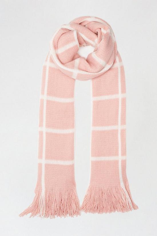 Dorothy Perkins Pink & White Check Blanket Scarf 2