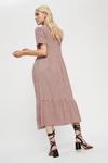 Dorothy Perkins Pink Check Textured Wrap Midi Dress thumbnail 3