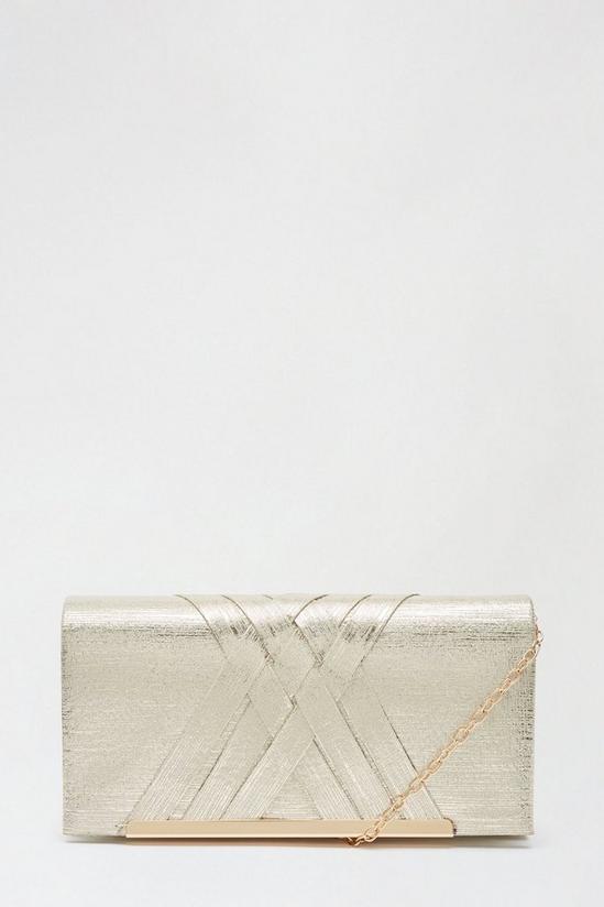 Dorothy Perkins Gold Textured Clutch Bag 2