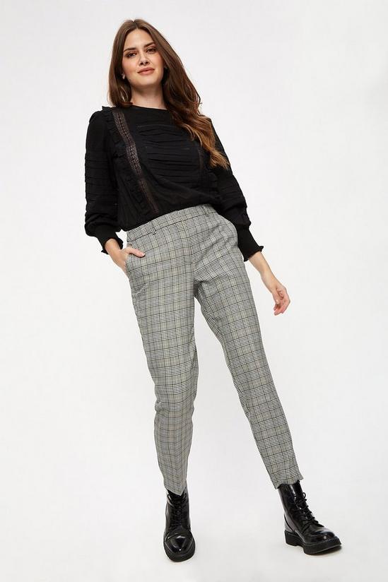 Dorothy Perkins Tall Grey Check Trousers 1