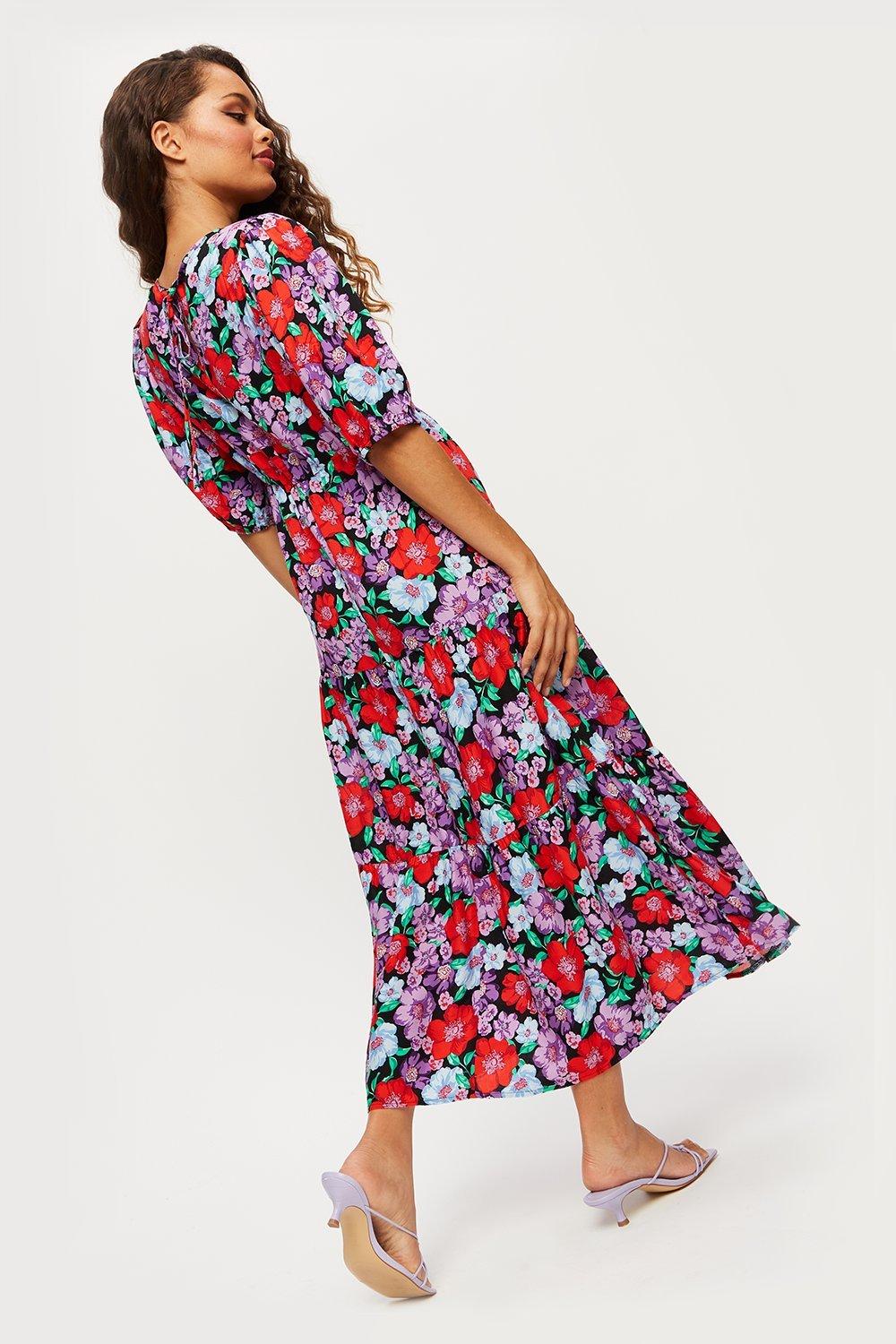 Round neck cheap midi dress