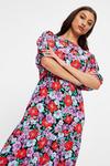 Dorothy Perkins Tall Floral Round Neck 3Q Sleeve Midi Dress thumbnail 2
