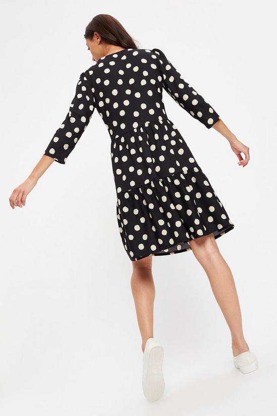 Dorothy Perkins Tall Spot Print 3q Sleeve Mini Dress 3