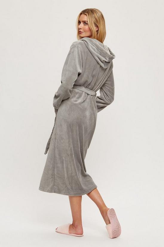 Dorothy Perkins Grey Hooded Maxi Robe 3