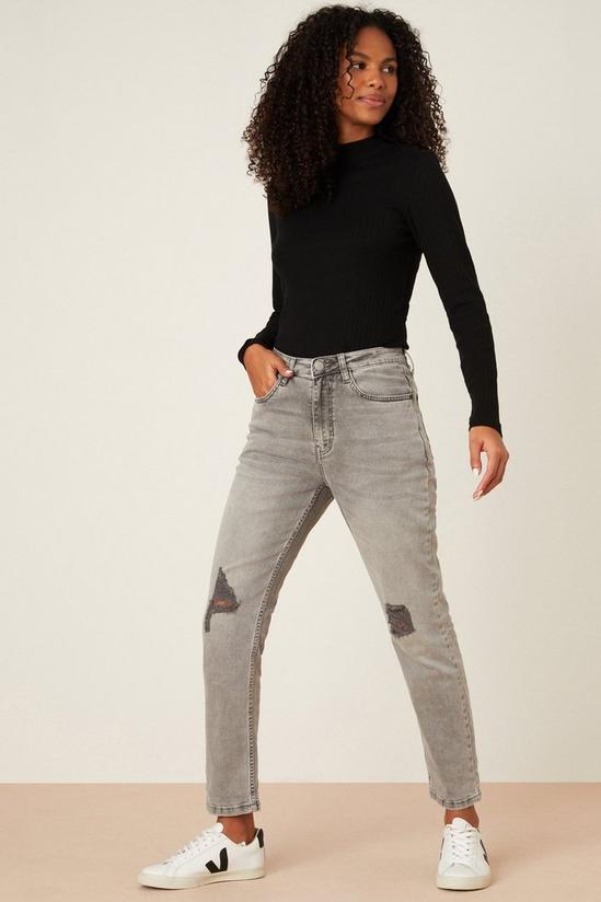Dorothy Perkins Ripped Mom Jeans 1
