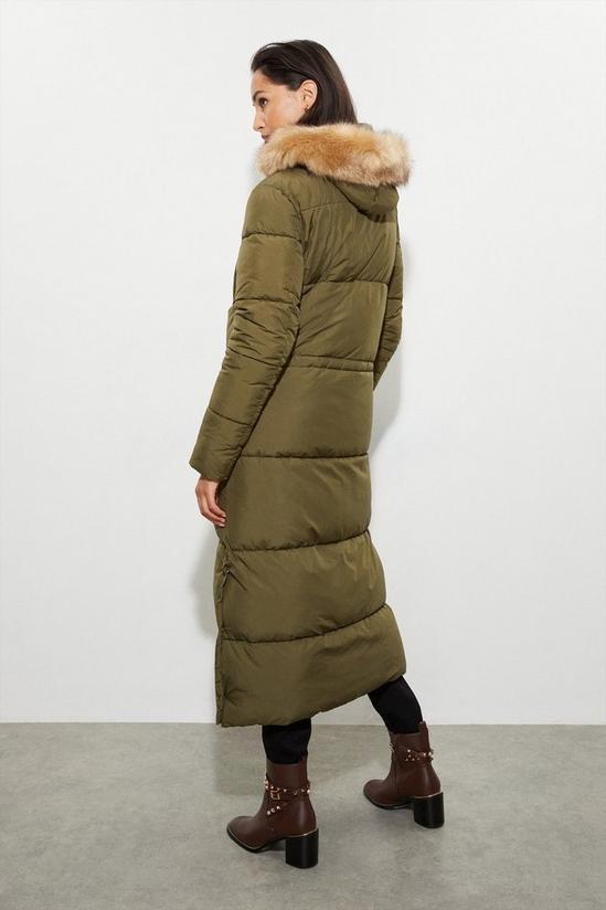 Dorothy Perkins Tall Maxi Faux Fur Hood Padded Coat 3