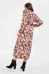Dorothy Perkins Tall Pink Large Floral Frill Midi Dress thumbnail 3
