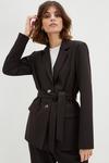 Dorothy Perkins Tall Relaxed Belted Woven Blazer thumbnail 1