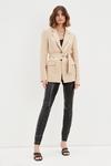Dorothy Perkins Tall Relaxed Belted Woven Blazer thumbnail 2