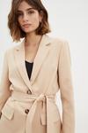 Dorothy Perkins Tall Relaxed Belted Woven Blazer thumbnail 4